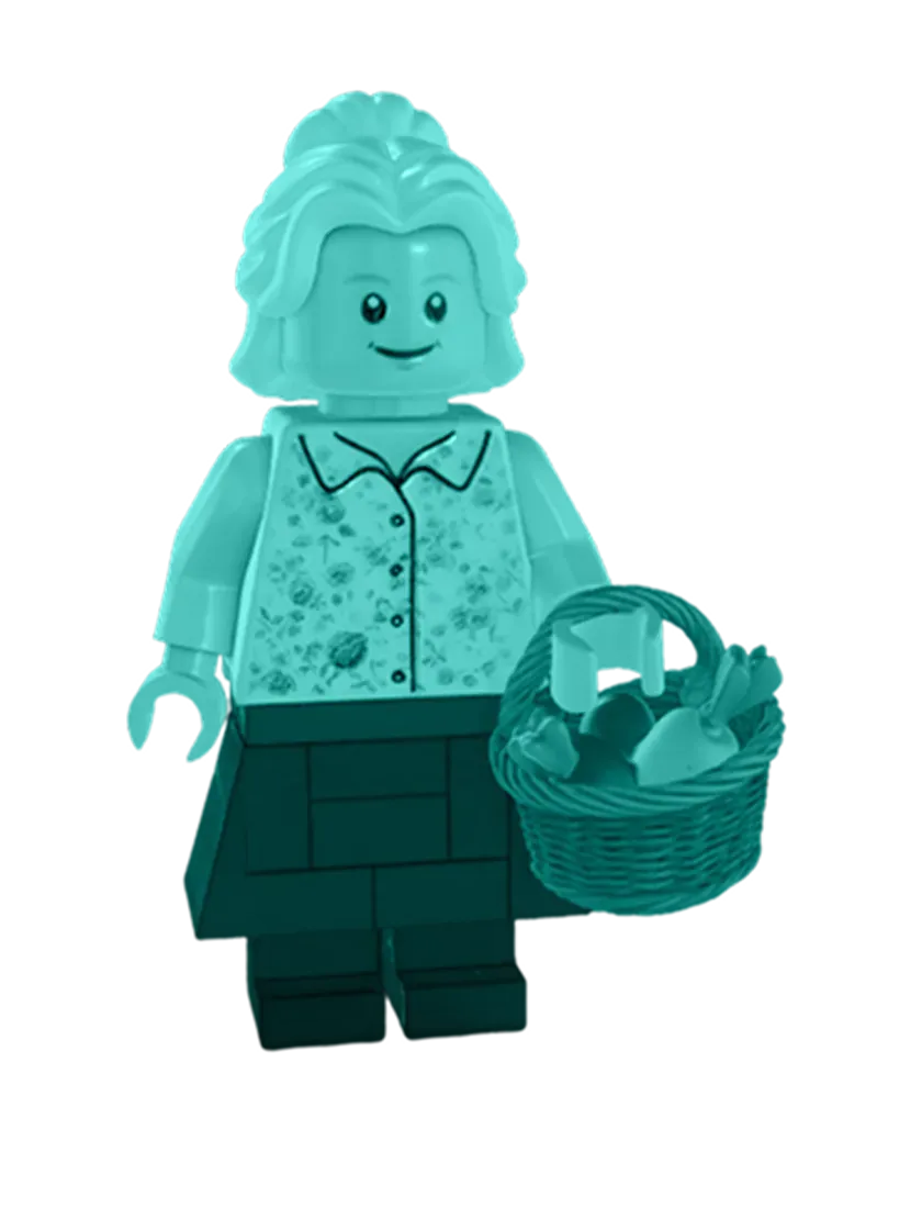 3D model: Lego granny (generated with Julian NXT)