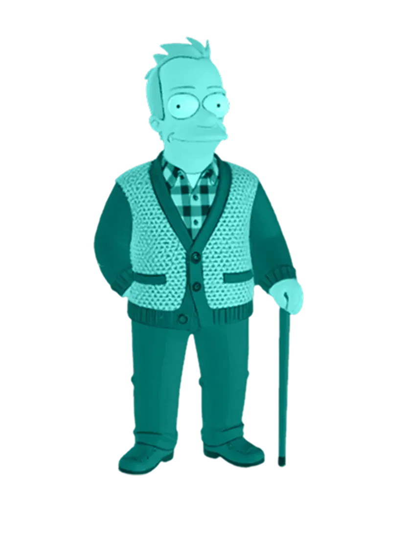 3D model: Simpsons grandpa (generated with Julian NXT)