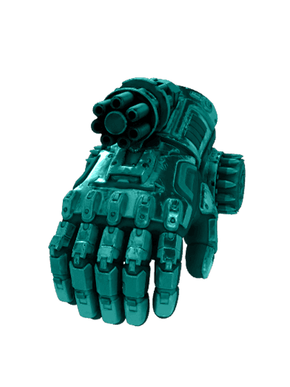 3D model: Gatling Gauntlet (generated with Julian NXT)