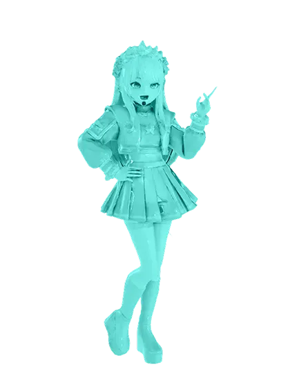 3D model: Anime Ice Girl (generated with Julian NXT)