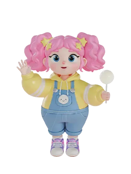 3D model: Pink Girl (generated with Julian NXT)