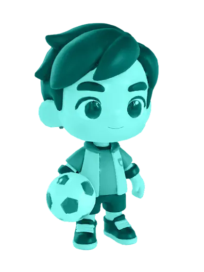 3D model: Young Player (generated with Julian NXT)