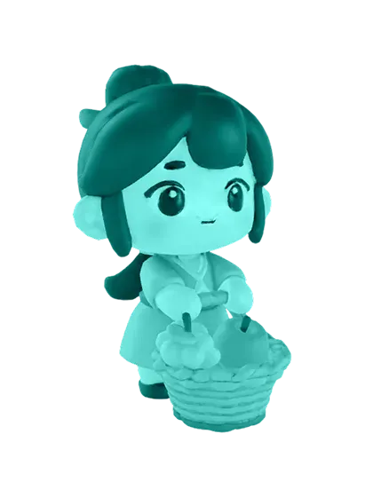 3D model: Fruit Vendor (generated with Julian NXT)