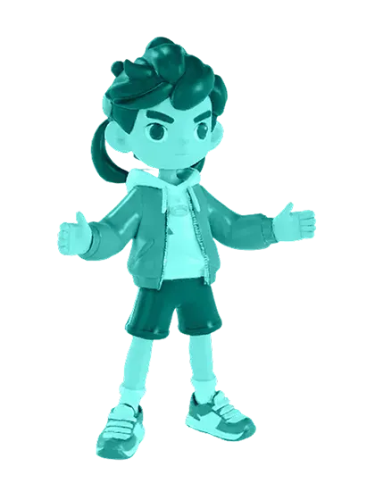 3D model: Anime Duelist (generated with Julian NXT)