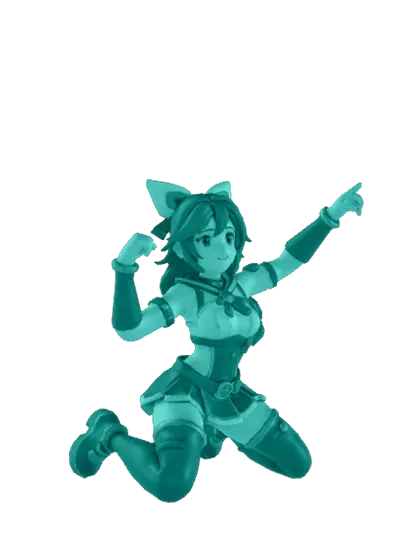 3D model: Anime Cat Girl (generated with Julian NXT)