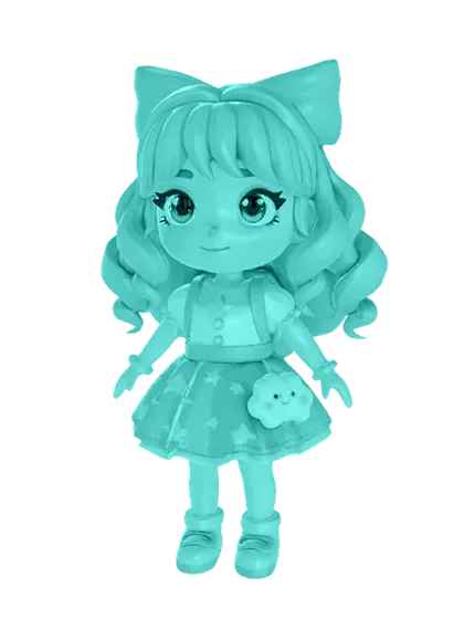 3D model: Pink Chibi Girl (generated with Julian NXT)