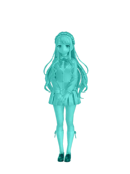 3D model: Shojo School Girl (generated with Julian NXT)