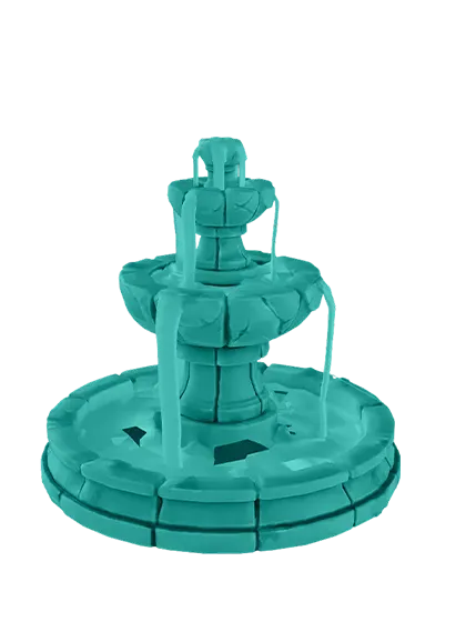 3D model: Stone Fountain (generated with Julian NXT)