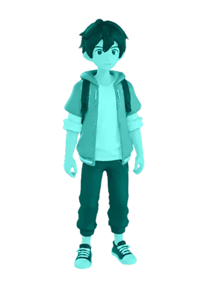 3D model: Backpack boy (generated with Julian NXT)