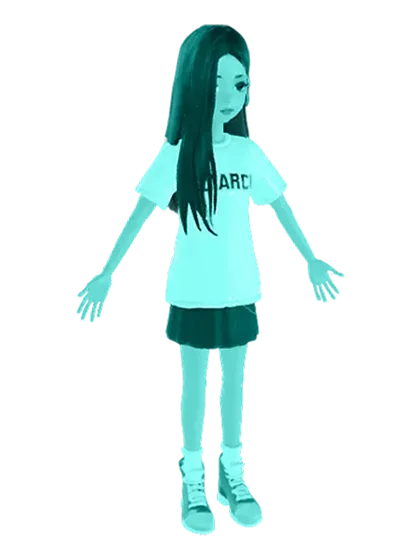 3D model: Anime School Girl (generated with Julian NXT)