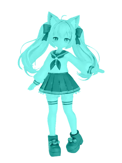 3D model: School Girl (generated with Julian NXT)