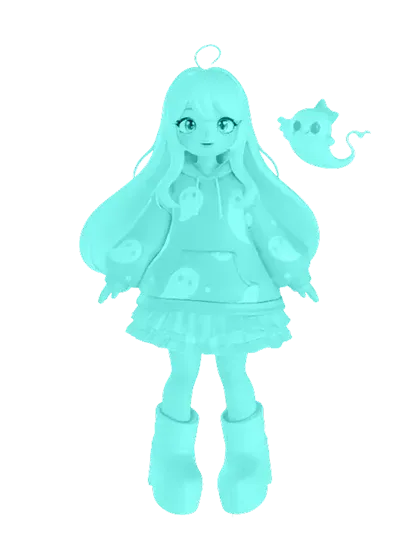 3D model: Kawai Anime Girl (generated with Julian NXT)